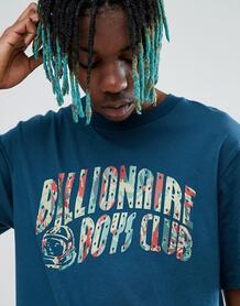 Синяя футболка с камуфляжным принтом и логотипом Billionaire Boys Club 1280406