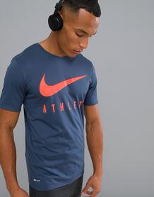 Синяя футболка с логотипом Nike Training Dry Athlete 739420-471 1206820