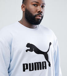 Махровый свитшот в винтажном стиле с логотипом Puma Plus - Серый 1205331