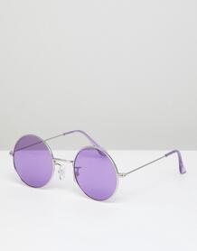 Сиреневые круглые солнцезащитные очки с затемненными стеклами Jeepers Jeepers Peepers 1267128