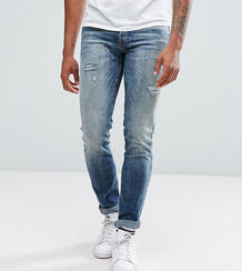 Узкие джинсы с рваной отделкой Jack & Jones Intelligence - Синий 1116741