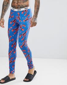 Пижамные штаны с принтом лобстеров и сердец ASOS - Синий ASOS DESIGN 1217907