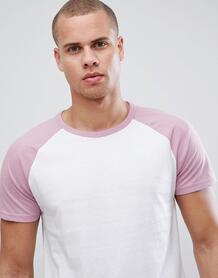 Розовая футболка с рукавами реглан Burton Menswear - Розовый 1316673