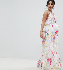 Плиссированное платье макси с цветочным принтом ASOS DESIGN Maternity Asos Maternity 1269179