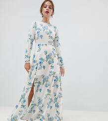 Платье макси с цветочным принтом Miss Selfridge Petite - Белый 1312215