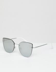 Серебристые квадратные солнцезащитные очки Jeepers Peepers 1282369