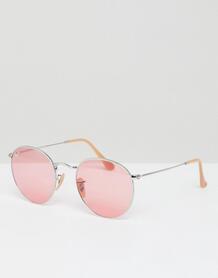 Круглые солнцезащитные очки с розовыми стеклами Ray-Ban 0RB3447 Ray Ban 1313910