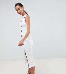 Платье макси с пуговицами ASOS DESIGN Tall - Белый Asos Tall 1270453