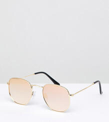 Шестигранные солнцезащитные очки с зеркальными стеклами South Beach 1232715