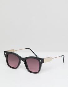 Солнцезащитные очки в черной квадратной оправе с красными линзами Spit Spitfire 1312790