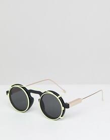 Круглые солнцезащитные очки (черный/желтый) Spitfire - Черный 1312797