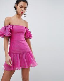 Платье мини с оборками Keepsake - Розовый 1279898