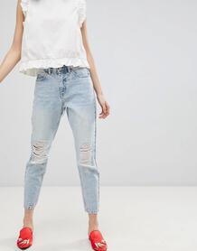 Состаренные джинсы в винтажном стиле Vero Moda - Синий 1267067