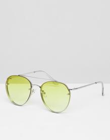 Солнцезащитные очки-авиаторы с желтыми стеклами и эффектом омбре 7x 1220598
