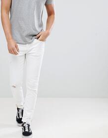 Белые джинсы скинни с рваной отделкой Blend - Белый 1249267