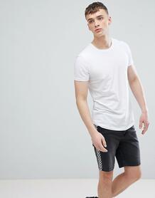 Белая длинная обтягивающая футболка с закругленным краем Esprit EDC by Esprit 1281236