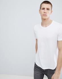 Белая удлиненная футболка с круглым вырезом Esprit - Белый EDC by Esprit 1281232