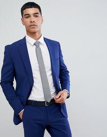 Синий приталенный пиджак Esprit - Синий EDC by Esprit 1267773