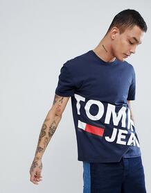 Темно-синяя футболка из органического хлопка с логотипом Tommy Jeans 1245565
