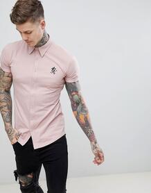 Розовая рубашка с короткими рукавами Gym King - Розовый 1311297