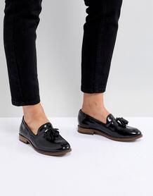 Кожаные туфли на плоской подошве с кисточками H By Hudson - Черный 1217495
