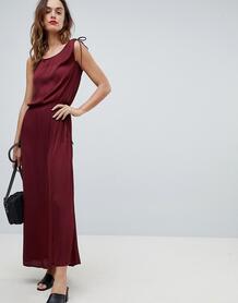 Платье макси с завязкой на талии Sisley - Красный 1274024
