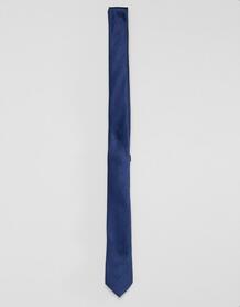 Темно-синий узкий галстук в красный горошек ASOS DESIGN - Темно-синий 1257547