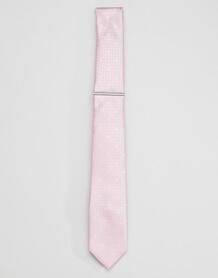 Галстук в горошек Burton Menswear Wedding - Розовый 1314048