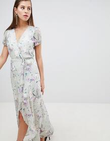 Платье с запахом и цветочным принтом Hope & Ivy - Мульти Hope and Ivy 1275280