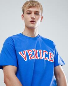 Синяя футболка с принтом Venice New Look - Синий 1314309