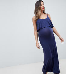 Двухслойное платье макси New Look Maternity - Темно-синий 1295422