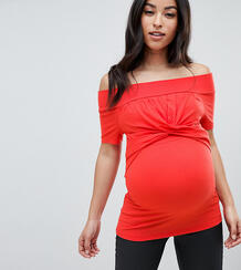 Топ с открытыми плечами ASOS DESIGN Maternity - Красный ASOS Maternity - Nursing 1296102