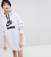 Сиреневое платье-худи в стиле oversize от Nike Air - Фиолетовый 1201927