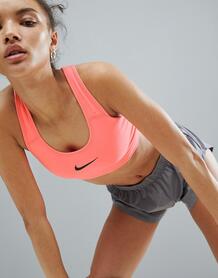 Розовый спортивный бюстгальтер со средним уровнем поддержки Nike Train Nike Training 1200360