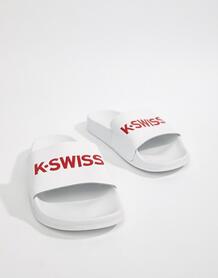 Белые шлепанцы с логотипом K-Swiss - Белый 1221682