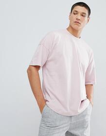 Розовая футболка с драпированными плечами FoR - Розовый 1295842