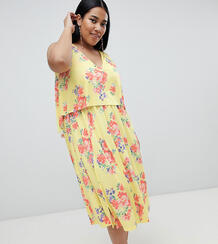 Платье миди с цветочным принтом ASOS DESIGN Curve - Мульти Asos Curve 1270801