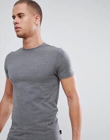 Серая обтягивающая футболка Burton Menswear - Серый 1310796