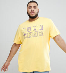 Желтая футболка из органического хлопка с принтом Puma эксклюзивно для 1291038