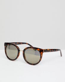 Солнцезащитные очки в круглой черепаховой оправе AJ Morgan 1275075