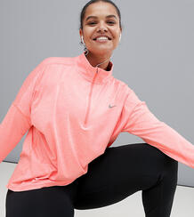Розовый топ с молнией Nike Running Plus Dry Element - Серый 1201415