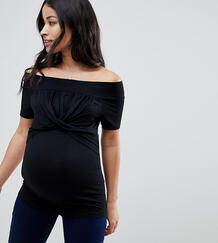 Топ с открытыми плечами ASOS DESIGN Maternity - Черный ASOS Maternity - Nursing 1294055