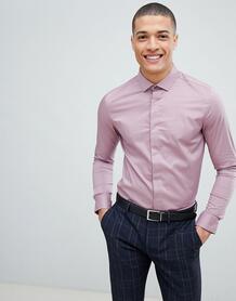 Приталенная рубашка пыльно-розового цвета Burton Menswear - Розовый 1310845