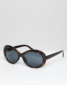 Черепаховые овальные солнцезащитные очки ASOS DESIGN - Коричневый 1244757