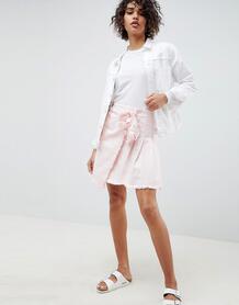 Мини-юбка с завязкой Waven Tilda - Розовый 1217413