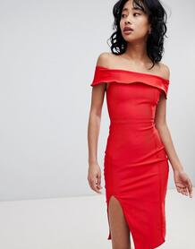 Бандажное платье с открытыми плечами Love & Other Things - Красный 1268886