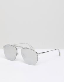 Серебристые солнцезащитные очки-авиаторы Le Specs Liberation 1226145