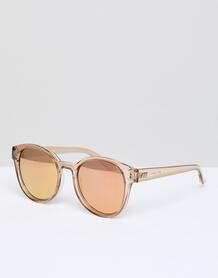Светло-коричневые круглые солнцезащитные очки Le Specs Paramount 1226146