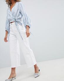 Укороченные джинсы с широкими штанинами Miss Selfridge - Белый 1285015
