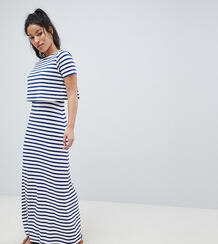 Двухслойное платье макси в полоску ASOS DESIGN Maternity - Мульти ASOS Maternity - Nursing 1273193